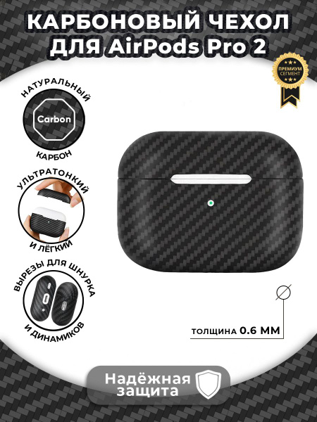 Карбоновый чехол для AirPods Pro 2, Матовый, iGrape / чехол airpods pro ...
