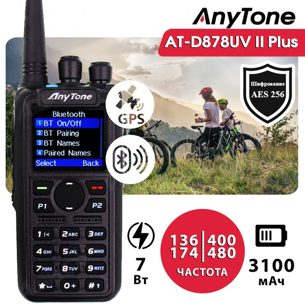 Характеристики Радиостанция Anytone AT-D878UV II Plus AES256 (GPS ...