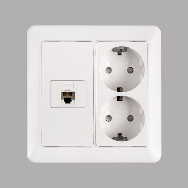 Розетка комбинированная Shin Dong-A,WST 5743 WH, белый купить на OZON ...