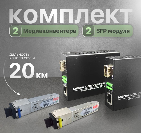 Комплект sfp модулей