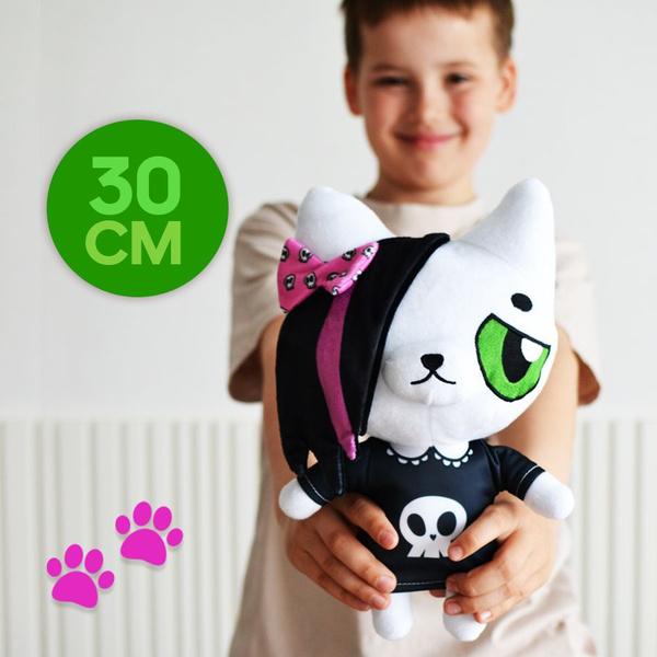 Мягкая игрушка белая кошечка купить на OZON по низкой цене (1722782517)