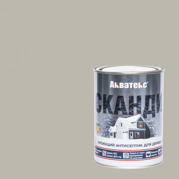 Краска Акватекс Антисептик кроющий для древесины Сканди Быстросохнущая ...