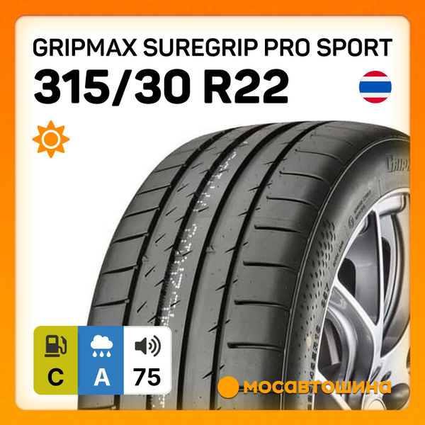 Шины для легковых автомобилей Gripmax 315/30 22 Лето Нешипованные ...