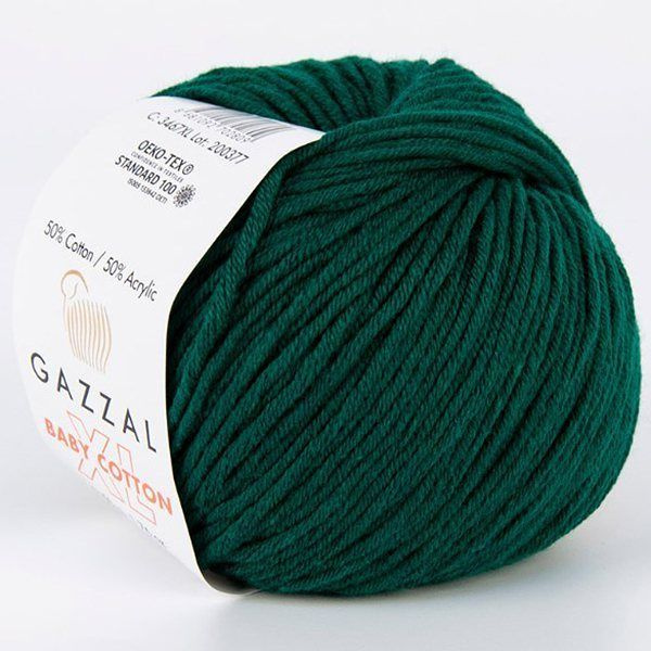 Пряжа Gazzal BABY COTTON XL 3467 изумруд (10 мотков) - купить с ...