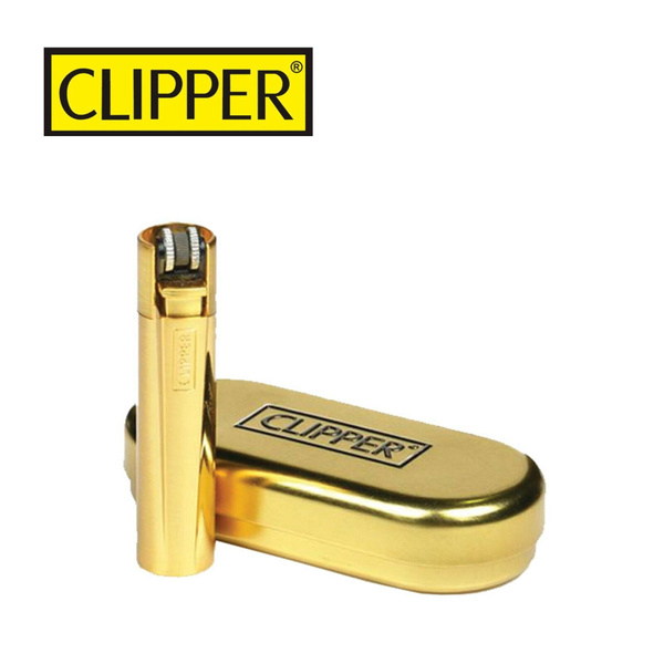 Clipper Metal Gold зажигалка газовая золотая, цельнометаллическая ...