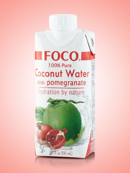 Вода кокосовая со вкусом граната "FOCO" 330 мл. (Вьетнам) - купить с ...