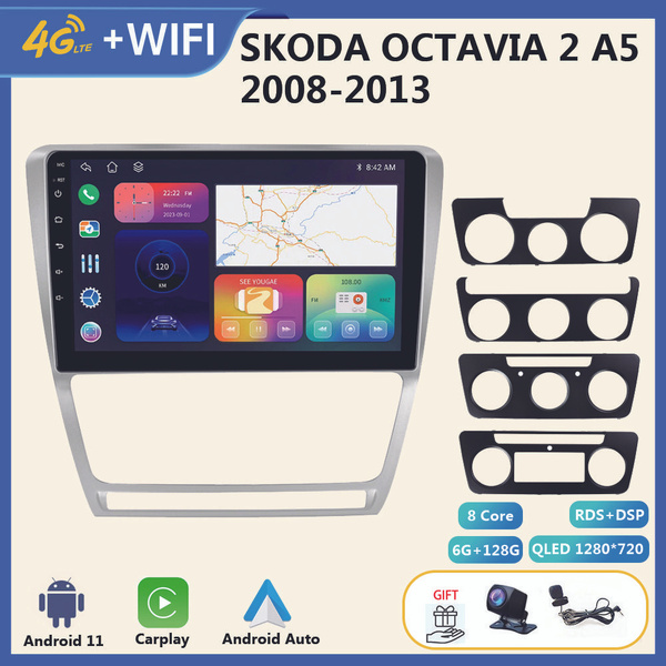 Автомагнитолы 2008 - 2013 Skoda Octavia 2 А5 10,1 дюйма, Серебро, 6 ...
