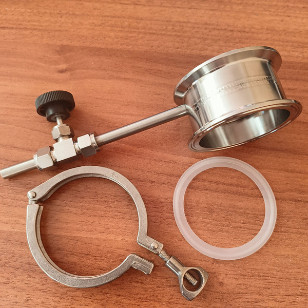 Узел отбора хвостов нижний по жидкости 3 дюйма, выход 8 мм, чёрный ...