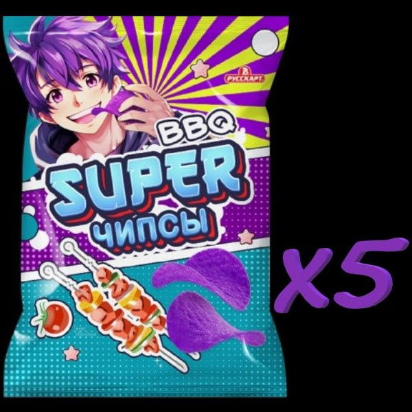 Чипсы Super картофельные вкус шашлык 70г - купить с доставкой по ...