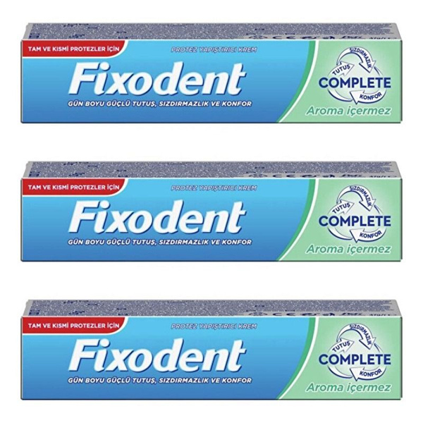 Fixodent complete крем для фиксации зубных протезов 3 шт по 47 гр ...