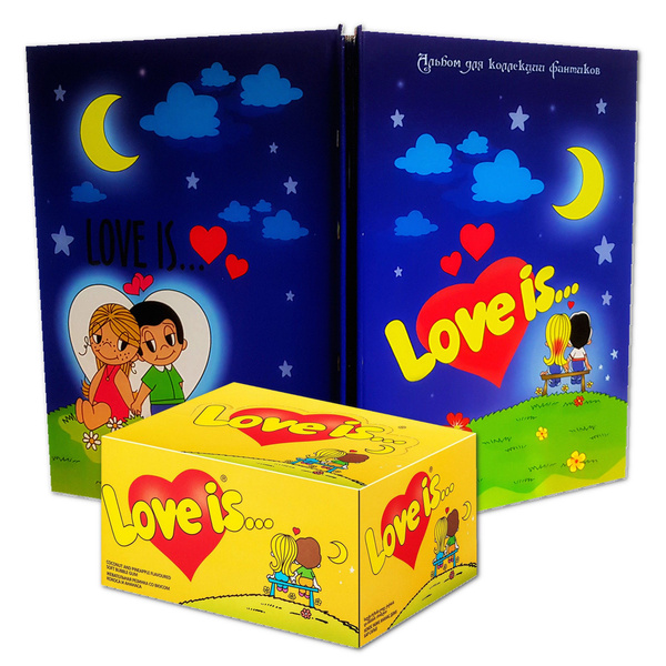 АЛЬБОМ для вкладышей LOVE IS... ИСТОРИЯ ЛЮБВИ (на 108 фантиков) + блок ...
