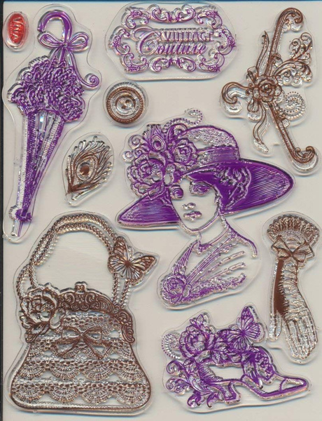 Штамп для творчества силиконовый "Vintage Couture", 14 х 18 см., Viva ...