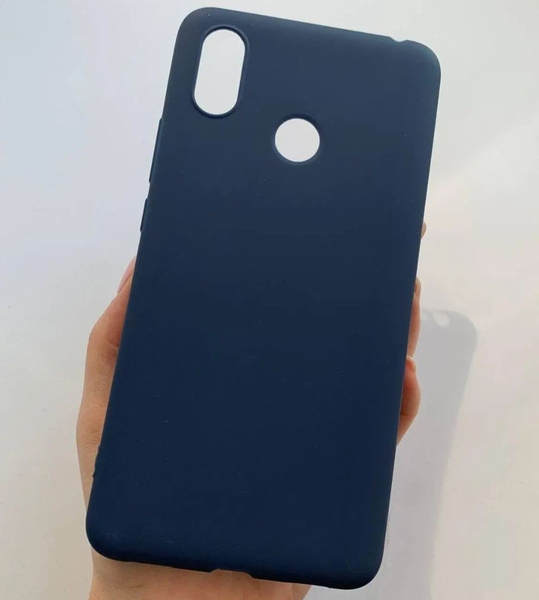 Xiaomi Mi Max 3 Силиконовый синий чехол накладка для ксиоми ми макс 3 ...