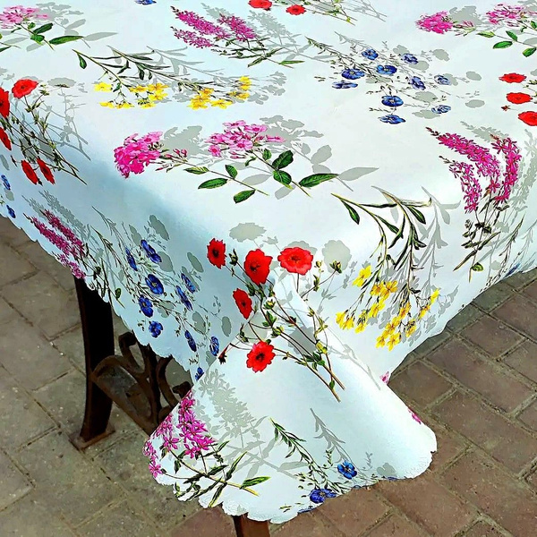 Клеенка на стол на кухню, Laid Table, Скатерть 110х140 тканевая основа ...