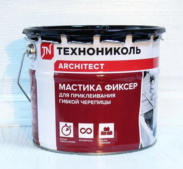 Мастика для гибкой черепицы ТЕХНОНИКОЛЬ № 23 (Фиксер) ведро 3,6кг ...