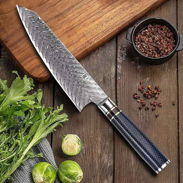 Купить Kimatsugi / Японский кухонный поварской нож Киритсуке Damascus ...