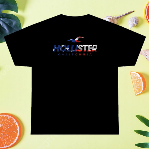 Футболка Hollister, размер 52, цвет глубокий черный, хлопок 92% ...