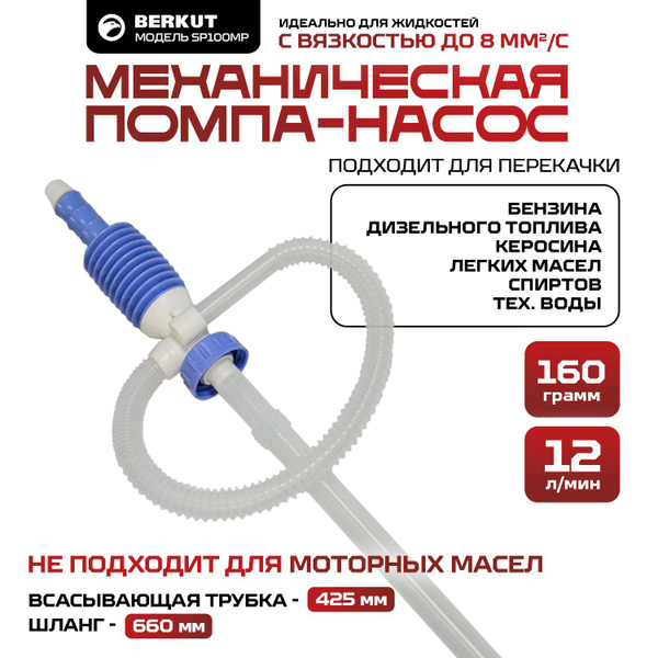 Помпа-насос механический ручной для перекачки перелива жидкости, воды и ...