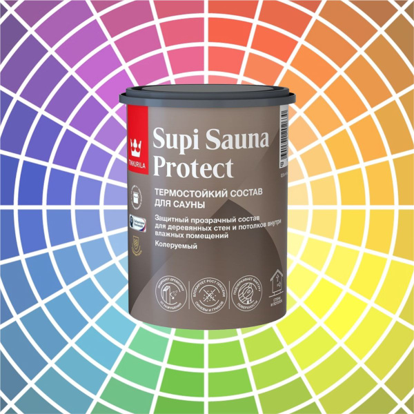 Защитный состав для стен и потолков в бане и сауне Tikkurila Supi Sauna ...