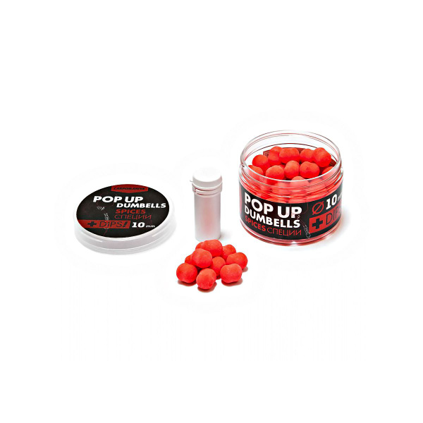Бойлы плавающие Карпомания Pop-Up Dumbells+Dips 10мм 60гр в банке ...
