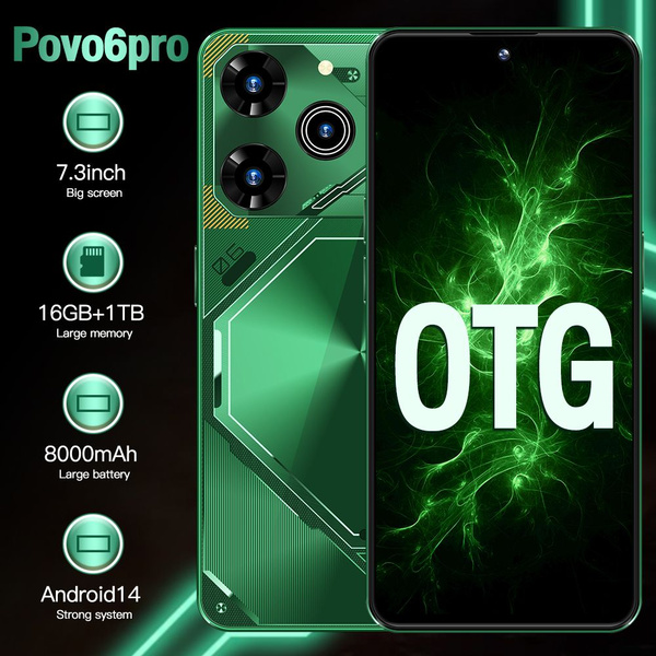 Характеристики Смартфон Новый смартфон Povo6pro 2024, 7.3-дюймовый ...