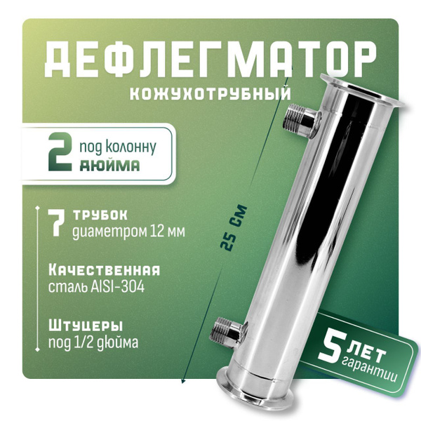 Характеристики Дефлегматор кожухотрубный под колонну 2 дюйма подробное ...