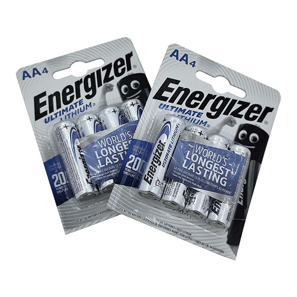 Energizer Ultimate Lithium AA, литиевая батарейка 1.5В, два блистера по ...