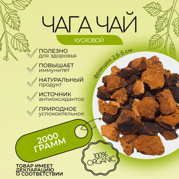 Чага чай березовый классический кусковой 2 кг. - купить с доставкой по ...