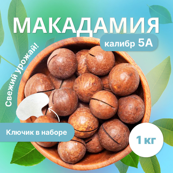 Макадамия 5А орех в скорлупе неочищенный с ключом, ПП boom! орехи и ...