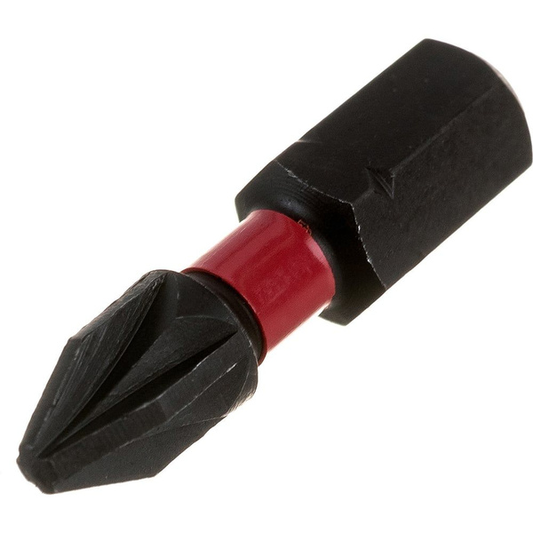 Бита ударная 1/4'', PZ2 × 25 мм, 10 шт.