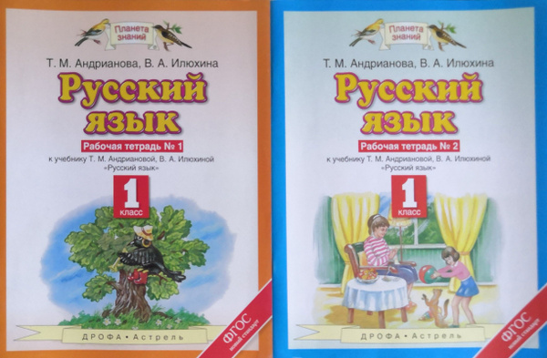 Русский язык 1 класс. Рабочие тетради в 2-х частях. Планета знаний ...