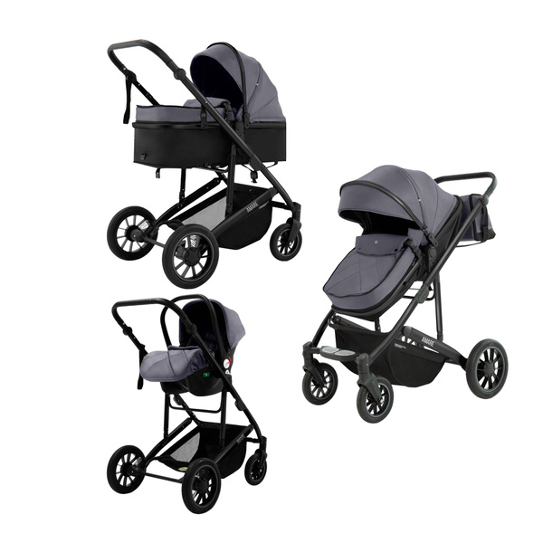 Коляска-трансформер 3в1 Sweet Baby Amare GL Grey с сумкой для мамы с ...