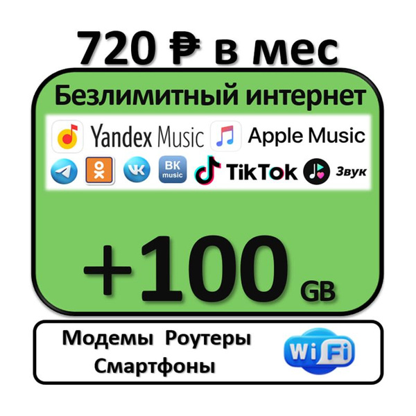 SIM-карта Безлимитный для модемов (Вся Россия) - купить с доставкой по ...