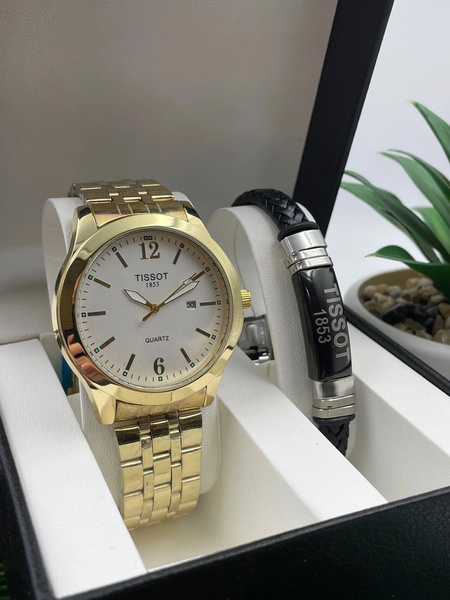 Мужской набор Tissot 2 в 1 (часы + браслет) - купить с доставкой по ...