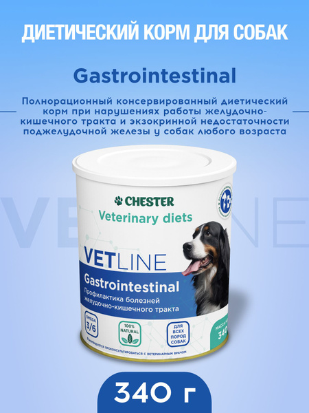 Ветеринарная диета CHESTER VETLINE Gastrointestinal для собак при ...