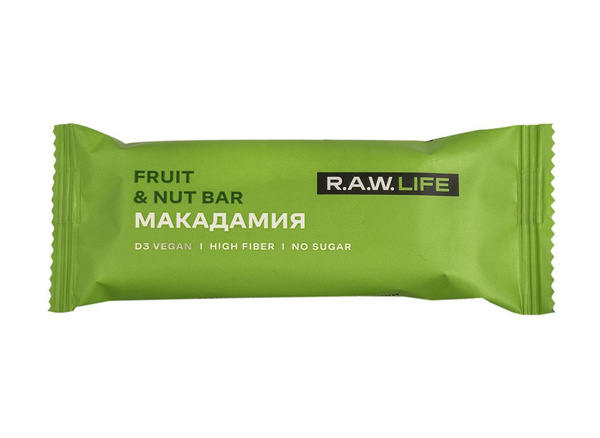Батончик без сахара RAW LIFE "Макадамия" - купить с доставкой по ...