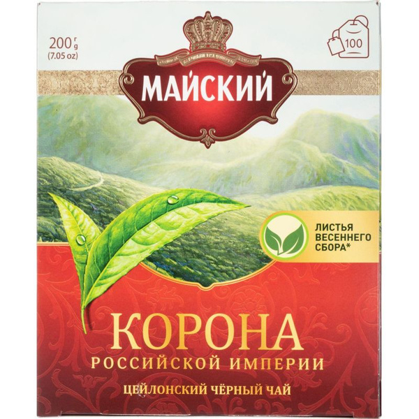 Чай Майский Корона Российской Империи черный 100пакx2г - купить с ...