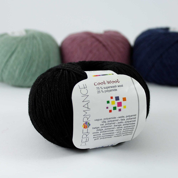 Пряжа Performance Cool Wool, цвет 01, 1 шт. (75% шерсть, 25% полиамид ...