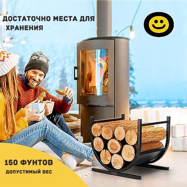 Характеристики дровница лофт с каминным набором из металла, для камина ...