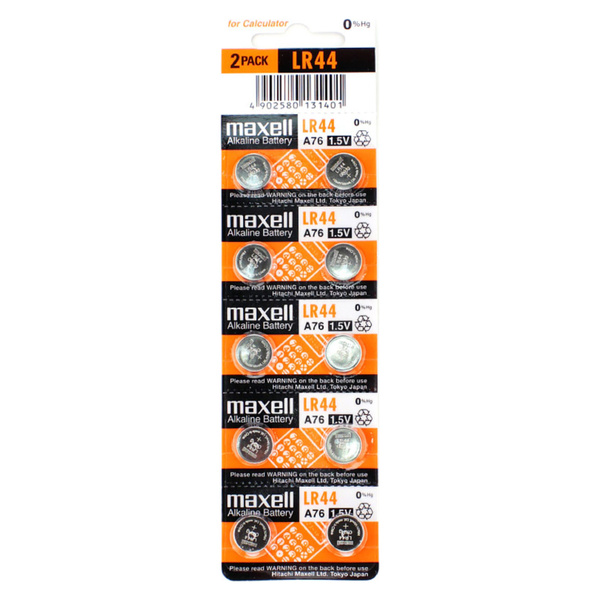 Батарейка щелочная Maxell LR44 (L1154, AG13, A76) 1.5В бл/10 - купить с ...