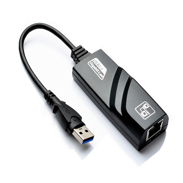 Черный Сетевой Адаптер USB 3.0 Gigabit Ethernet RJ45 1000 Мбит/с Для ПК ...