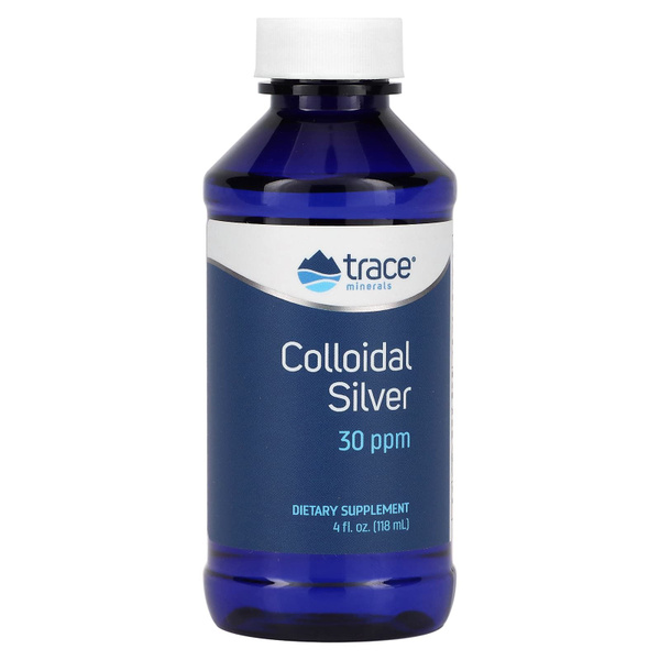 Trace Minerals Коллоидное серебро, Colloidal Silver 30 ppm 118 мл ...