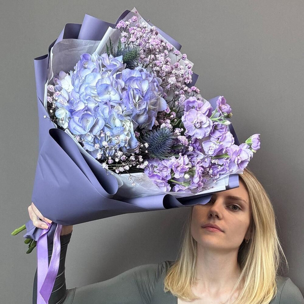 Маттиола, Эрингиум, Гортензия, Гипсофила, цвет фиолетовый, 5 шт купить ...