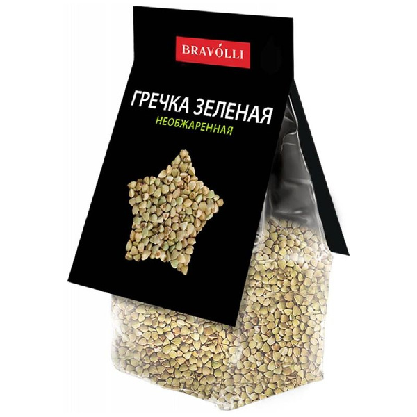 Гречка BRAVOLLI зеленая необжаренная 350г - купить с доставкой по ...