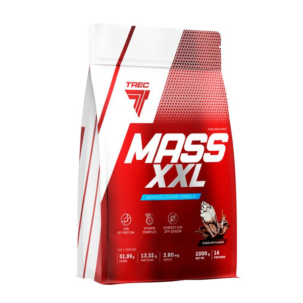Гейнер Trec Nutrition Mass XXL 1000 г, вкус: шоколадный, для набора ...