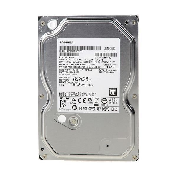 1 ТБ Внутренний жесткий диск Toshiba Жесткий диск Toshiba DT01ACA100 ...