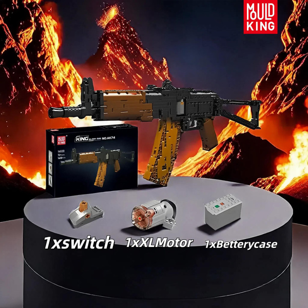 Конструктор Mould King 14020 Автомат АК-47 с пульками из 1418 деталей ...