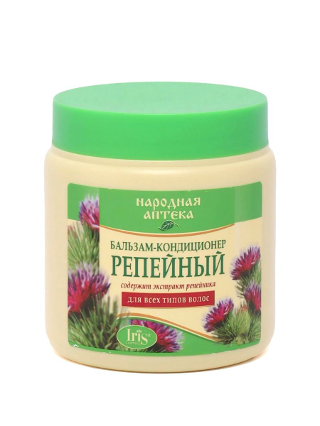 Iris Бальзам для волос женский кондиционер НАРОДНАЯ АПТЕКА Репейный для ...