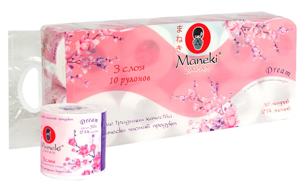 Maneki Туалетная бумага 10 шт - купить с доставкой по выгодным ценам в ...