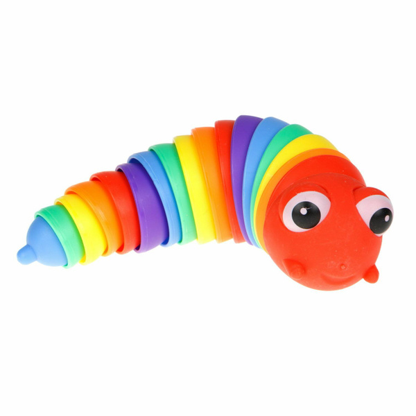 Игрушка антистресс 1TOY Гремушка гусеница красная - купить с доставкой ...